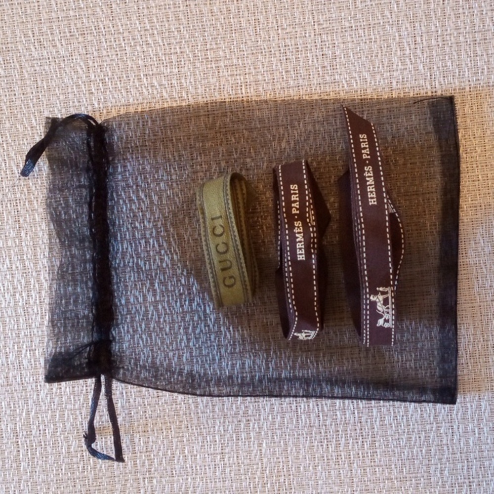 Authentic Hermes and Gucci ribbons